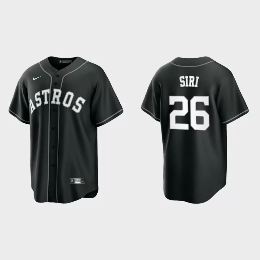 Houston Astros Jose Siri Replica Official Jersey – Black White
