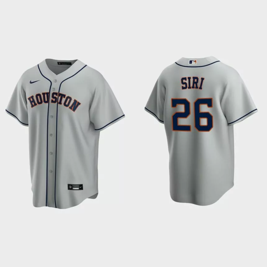 Houston Astros Jose Siri Replica Road Jersey – Gray