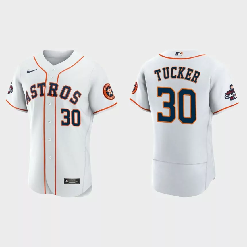 Houston Astros Kyle Tucker 2022 World Series Champions White Authentic Jersey