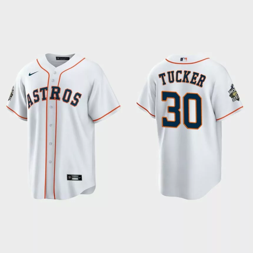 Houston Astros Kyle Tucker 2022 World Series White Replica Jersey