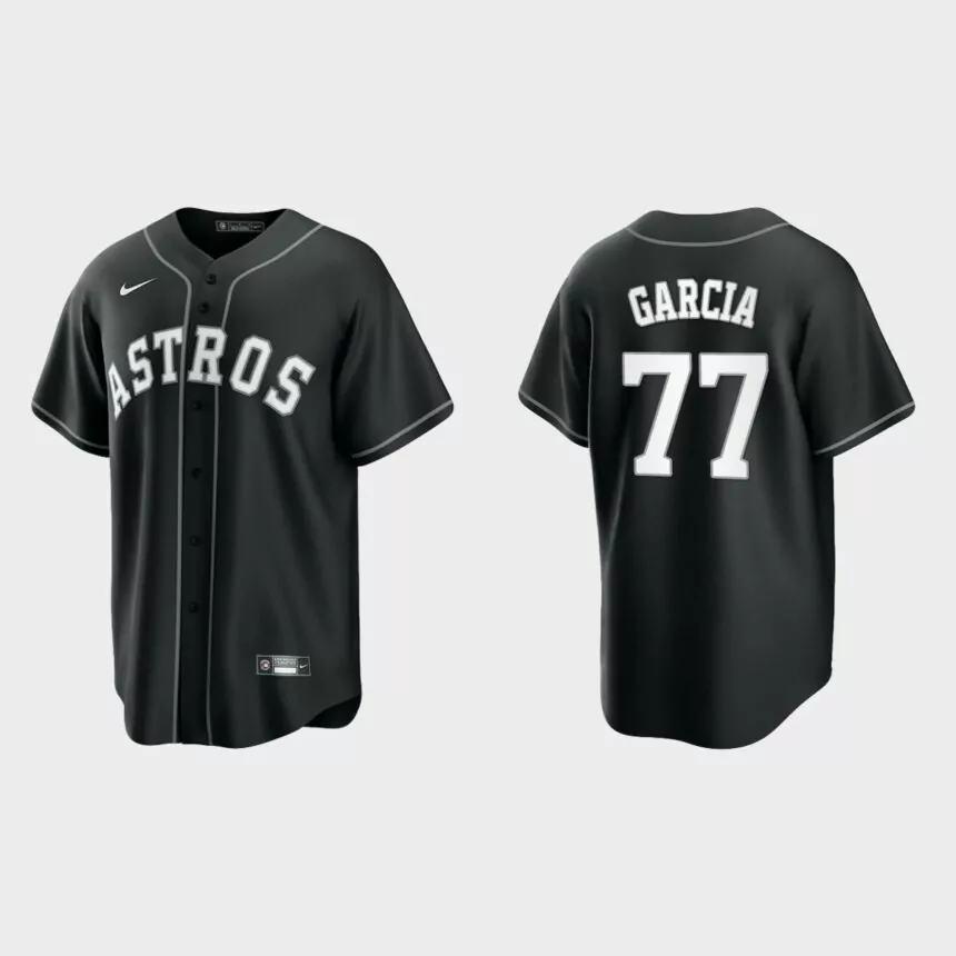Houston Astros Luis Garcia Replica Official Jersey – Black White