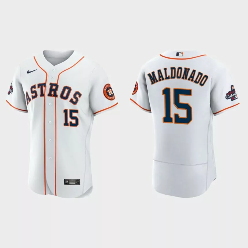 Houston Astros Martin Maldonado 2022 World Series Champions White Authentic Jersey