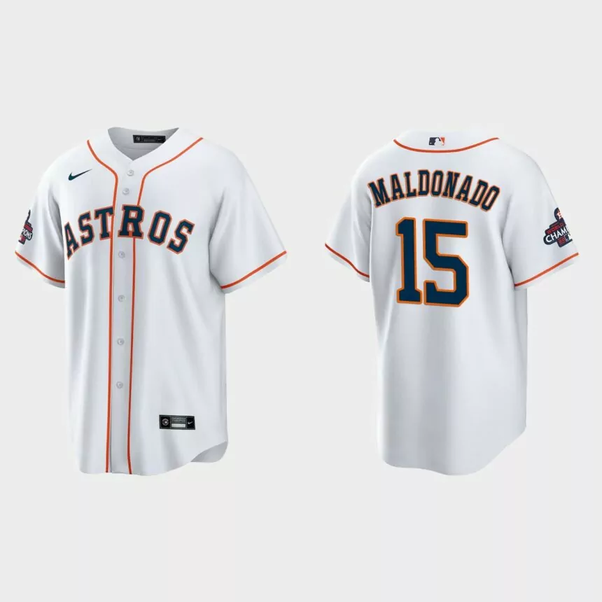 Houston Astros Martin Maldonado 2022 World Series Champions White Replica Jersey
