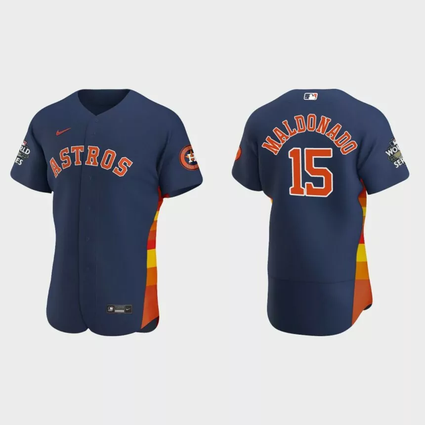 Houston Astros Martin Maldonado 2022 World Series Navy Authentic Jersey