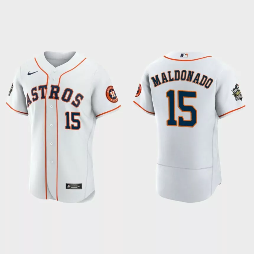 Houston Astros Martin Maldonado 2022 World Series White Authentic Jersey