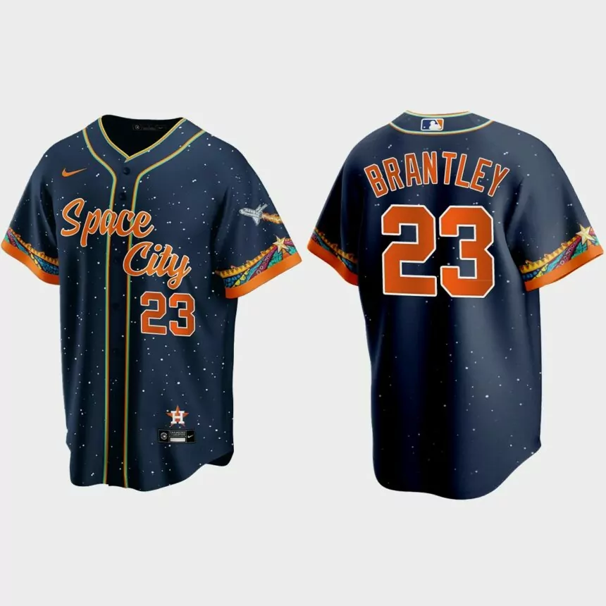 Houston Astros Michael Brantley 2021 City Connect Replica Jersey – Navy
