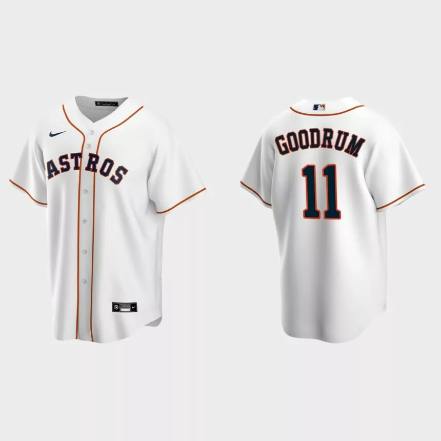 Houston Astros Niko Goodrum Replica Home Jersey – White