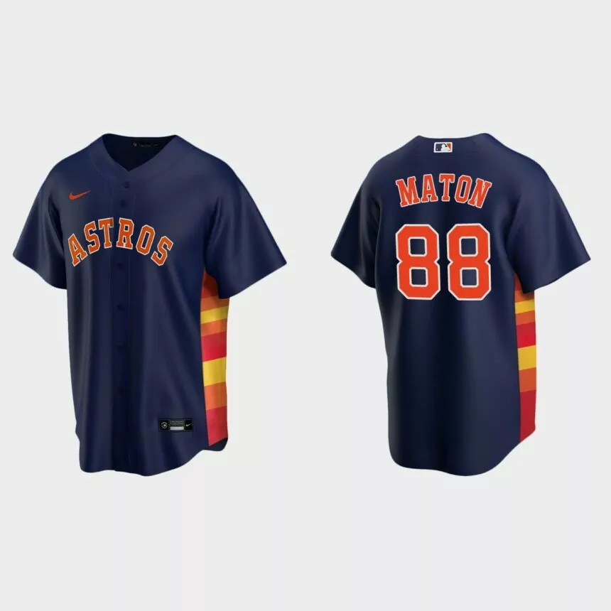 Houston Astros Phil Maton Replica Alternate Jersey – Navy