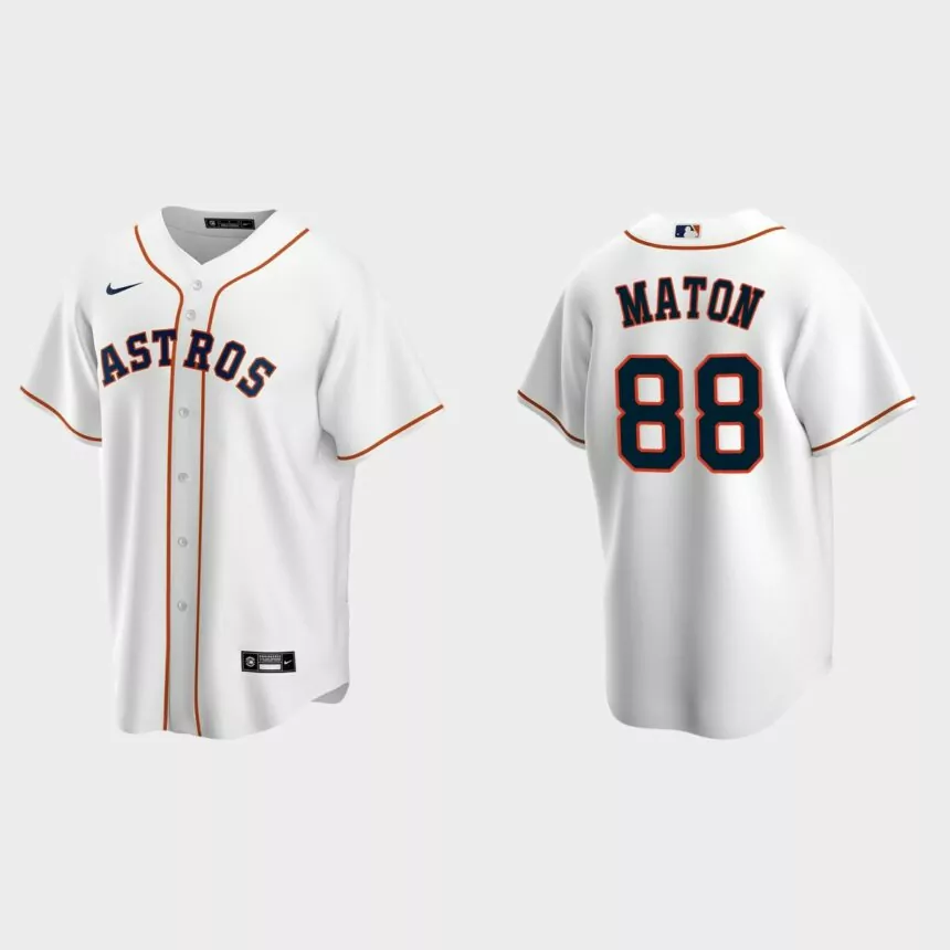 Houston Astros Phil Maton Replica Home Jersey – White
