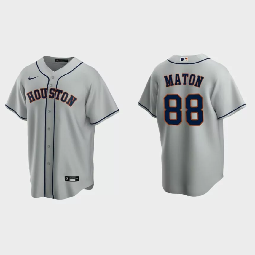 Houston Astros Phil Maton Replica Road Jersey – Gray
