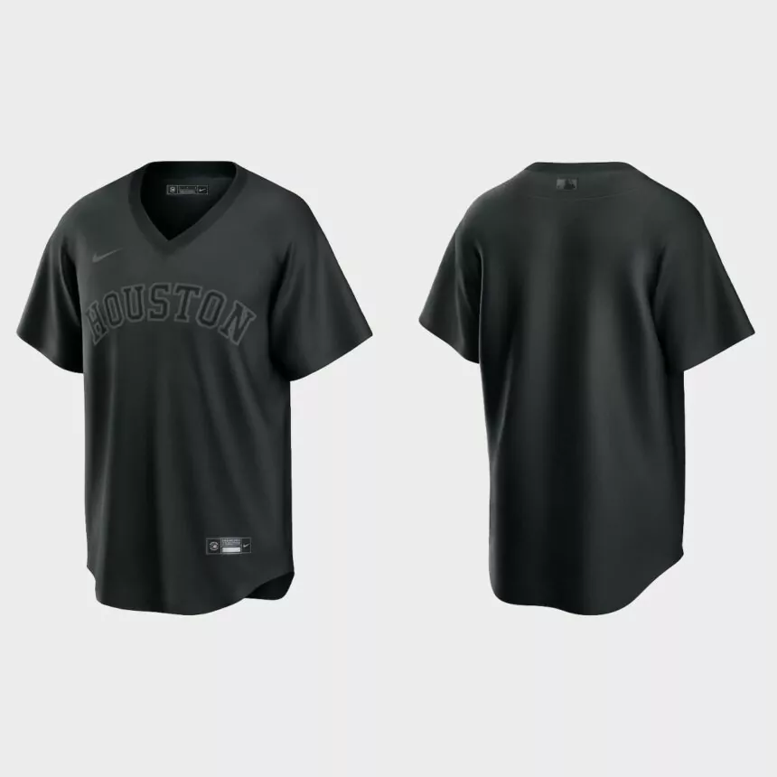 Houston Astros Pitch Black Fashion Replica Jersey – Black