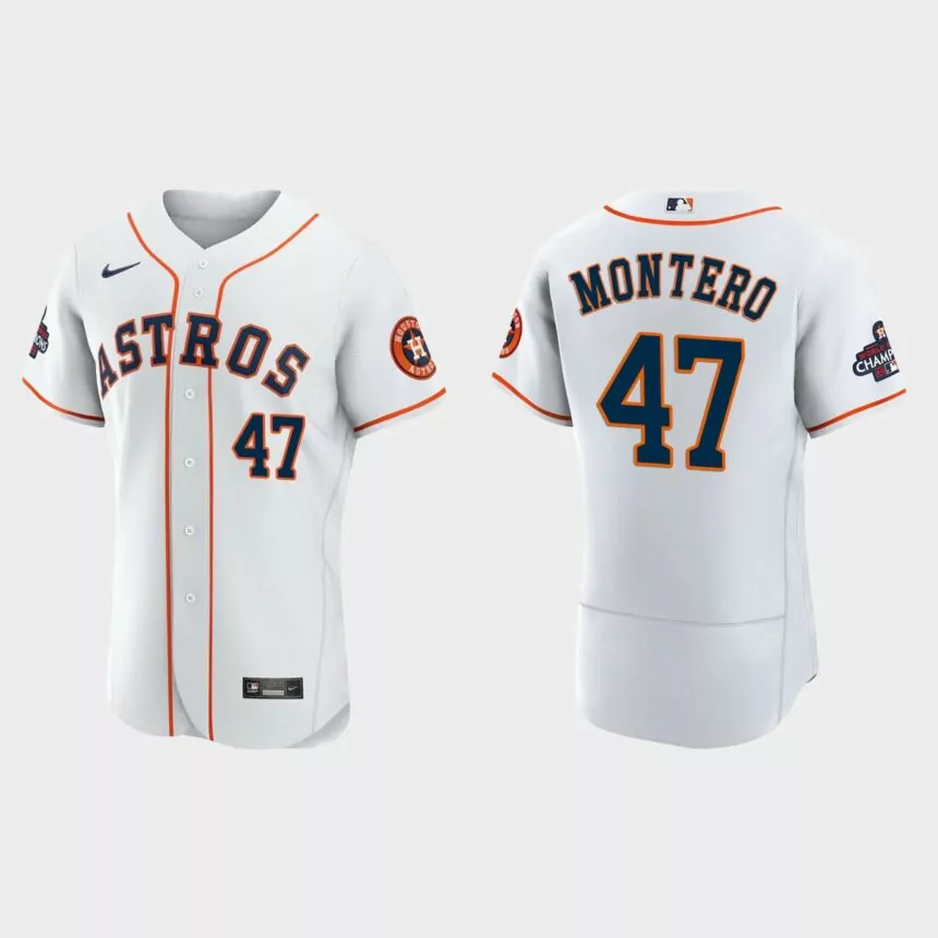 Houston Astros Rafael Montero 2022 World Series Champions White Authentic Jersey