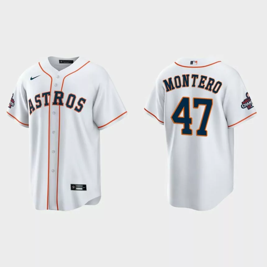 Houston Astros Rafael Montero 2022 World Series Champions White Replica Jersey