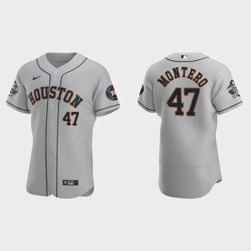 Houston Astros Rafael Montero 2022 World Series Gray Authentic Jersey