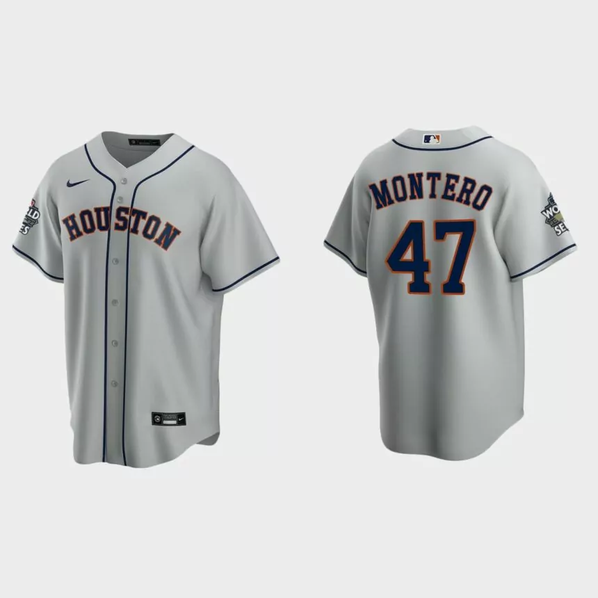 Houston Astros Rafael Montero 2022 World Series Gray Replica Jersey