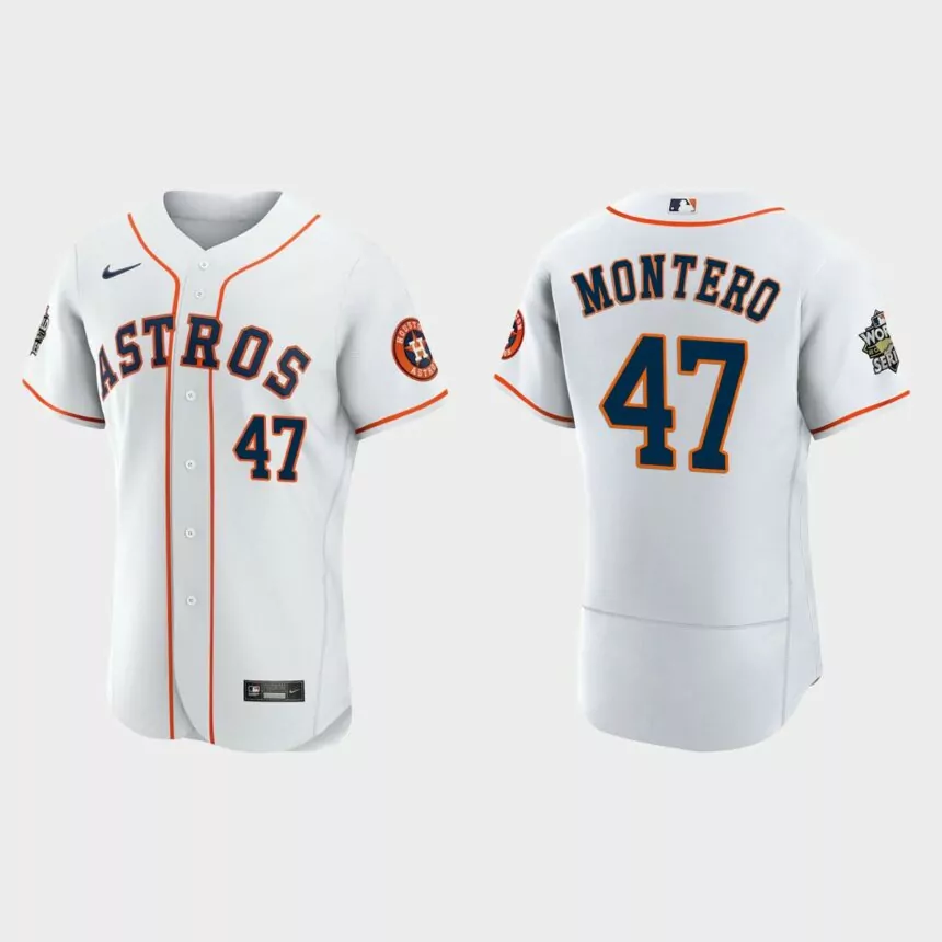 Houston Astros Rafael Montero 2022 World Series White Authentic Jersey