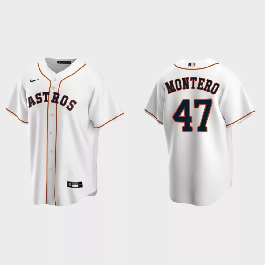 Houston Astros Rafael Montero Replica Home Jersey – White