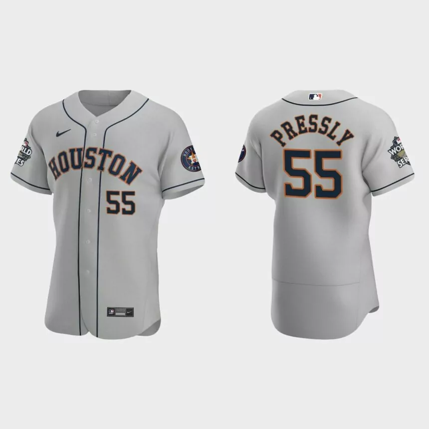 Houston Astros Ryan Pressly 2022 World Series Gray Authentic Jersey