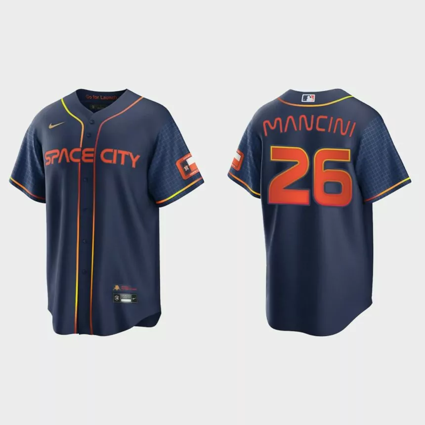 Houston Astros Trey Mancini 2022 City Connect Replica Jersey – Navy