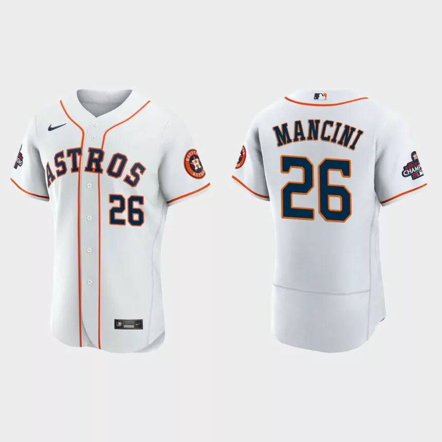 Houston Astros Trey Mancini 2022 World Series Champions White Authentic Jersey