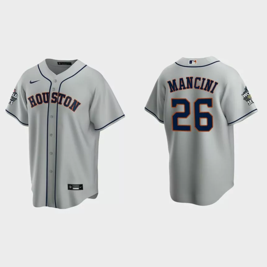 Houston Astros Trey Mancini 2022 World Series Gray Replica Jersey