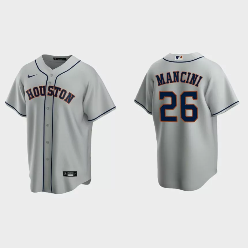 Houston Astros Trey Mancini Replica Road Jersey – Gray