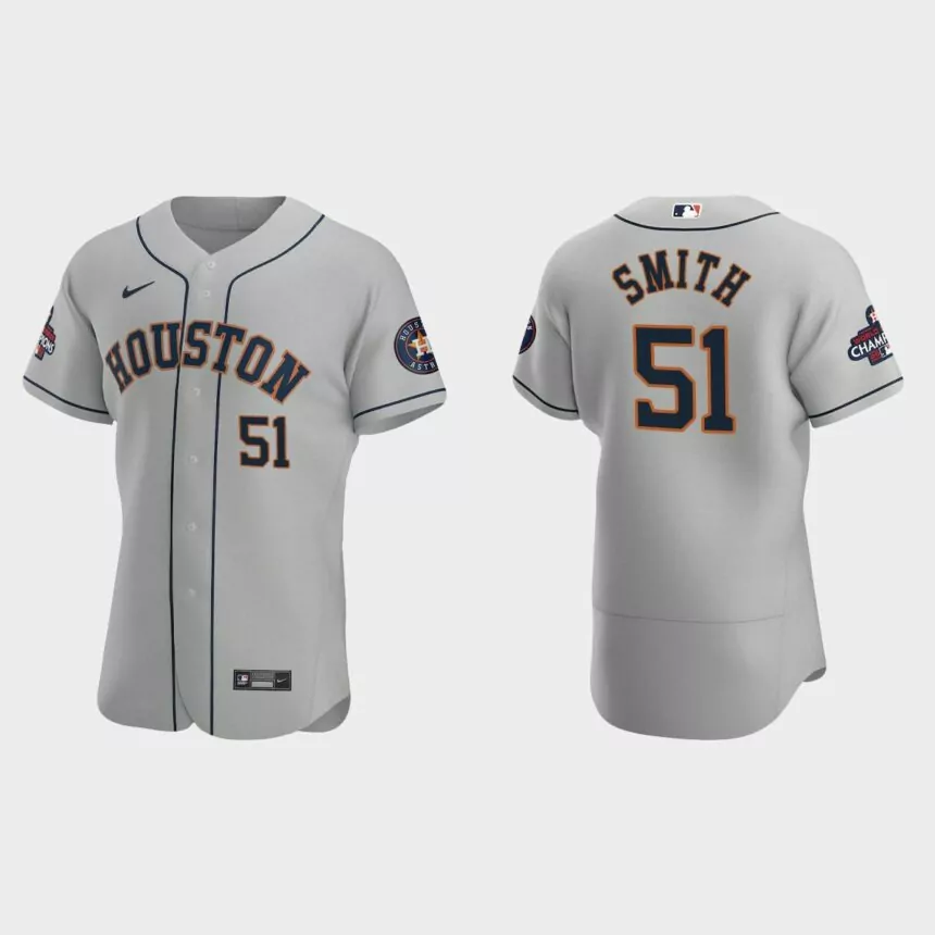 Houston Astros Will Smith 2022 World Series Champions Gray Authentic Jersey