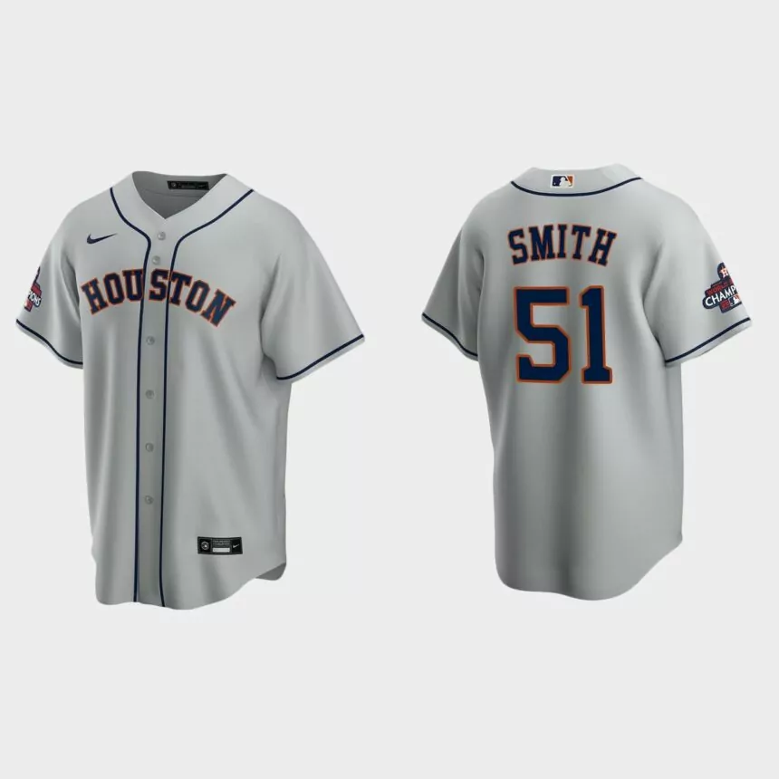 Houston Astros Will Smith 2022 World Series Champions Gray Replica Jersey