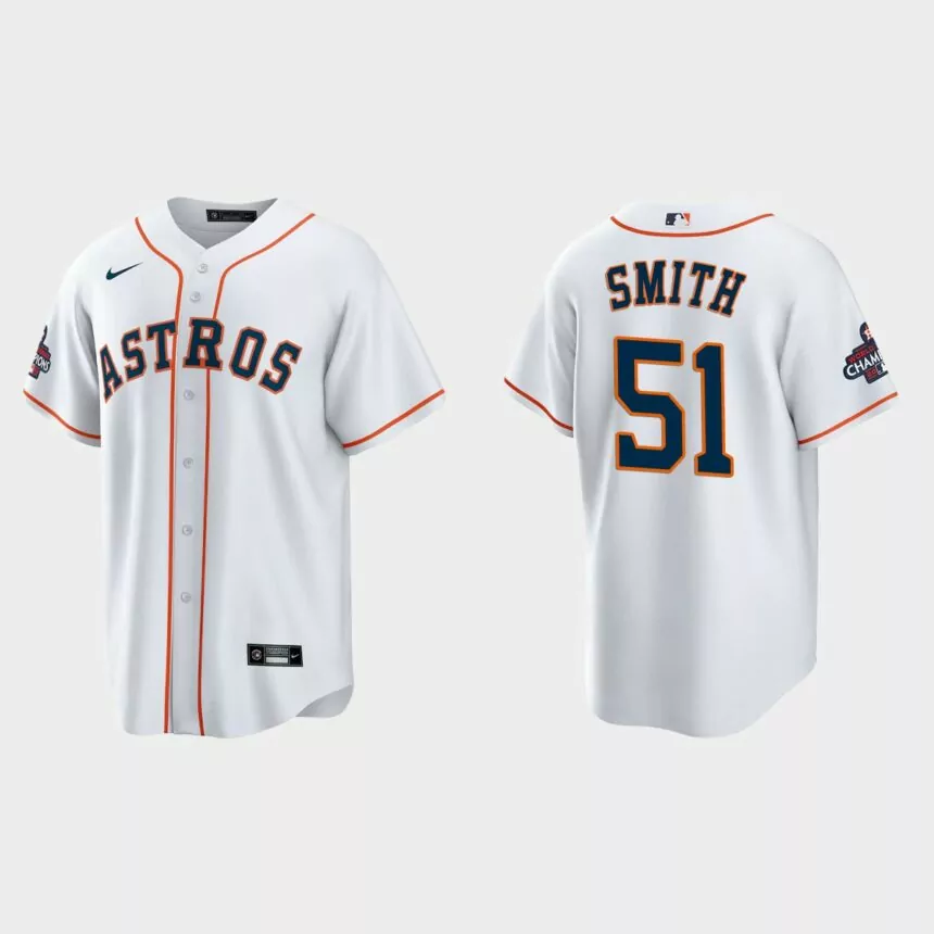 Houston Astros Will Smith 2022 World Series Champions White Replica Jersey