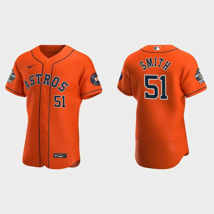 Houston Astros Will Smith 2022 World Series Orange Authentic Jersey