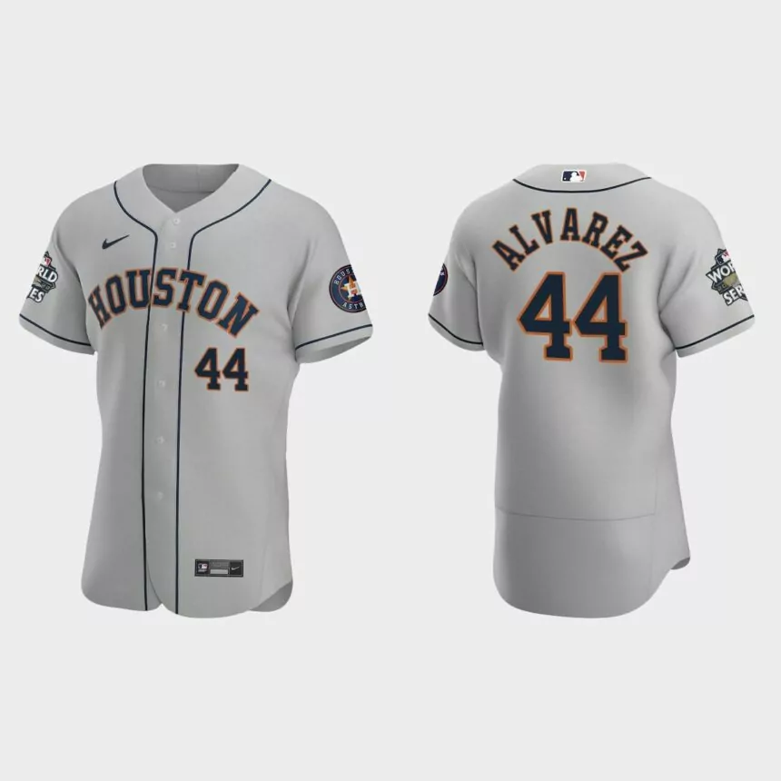 Houston Astros Yordan Alvarez 2022 World Series Gray Authentic Jersey