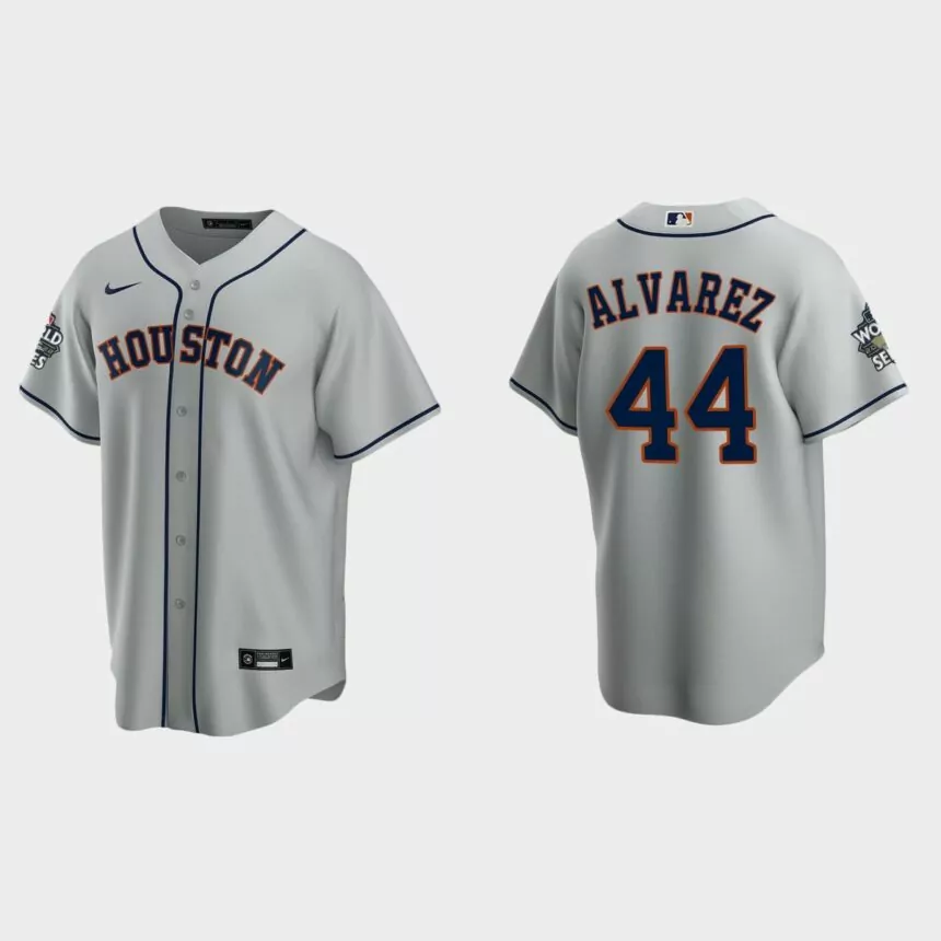 Houston Astros Yordan Alvarez 2022 World Series Gray Replica Jersey