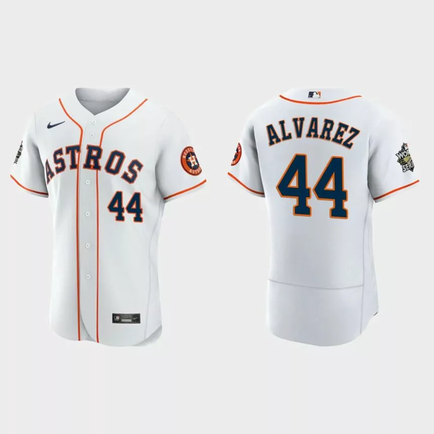 Houston Astros Yordan Alvarez 2022 World Series White Authentic Jersey