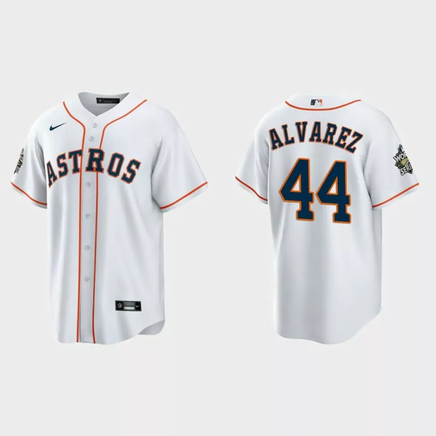 Houston Astros Yordan Alvarez 2022 World Series White Replica Jersey