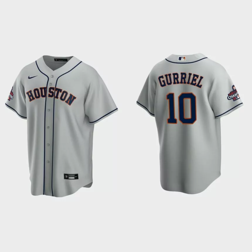 Houston Astros Yuli Gurriel 2022 World Series Champions Gray Replica Jersey