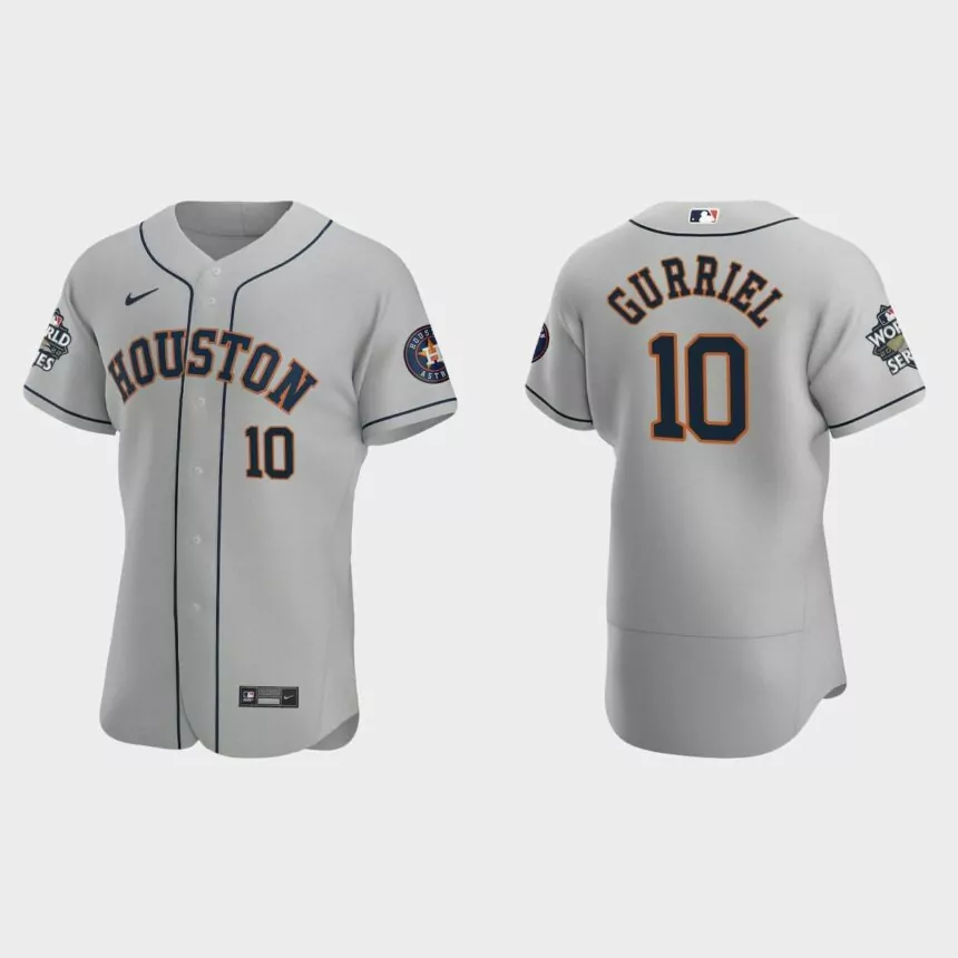 Houston Astros Yuli Gurriel 2022 World Series Gray Authentic Jersey