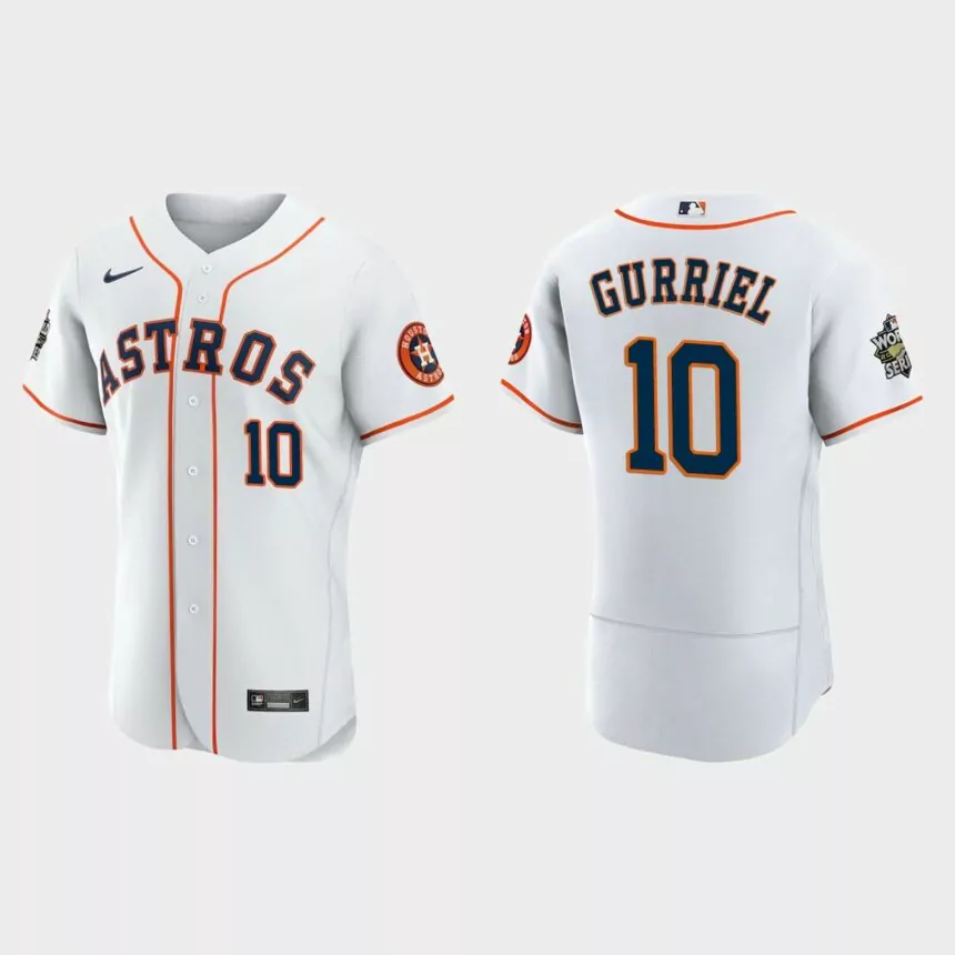 Houston Astros Yuli Gurriel 2022 World Series White Authentic Jersey