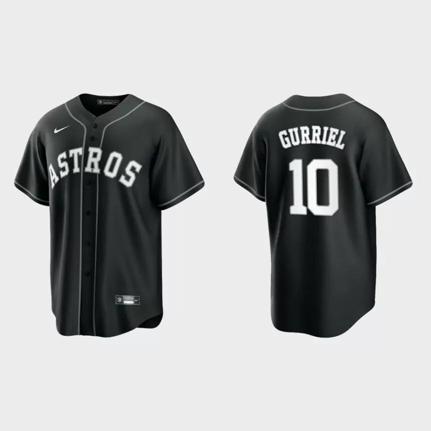 Houston Astros Yulieski Gurriel Replica Official Jersey – Black White