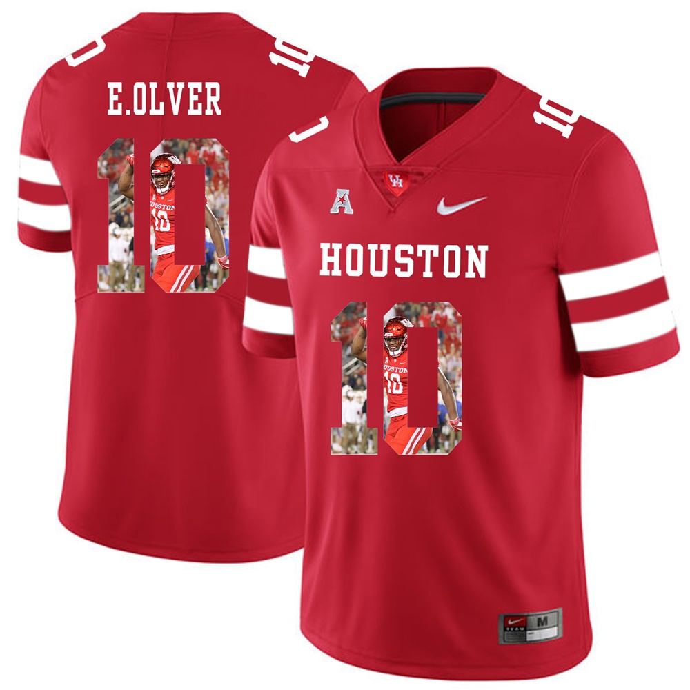 Houston Cougars Red Ed Oliver College Football Portrait Jersey