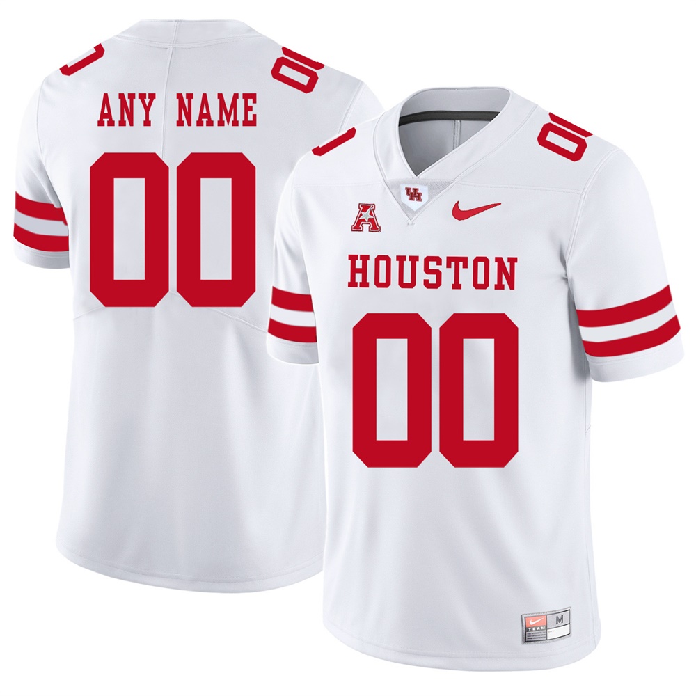 Houston Cougars White Custom 2018 Replica College Football Jersey