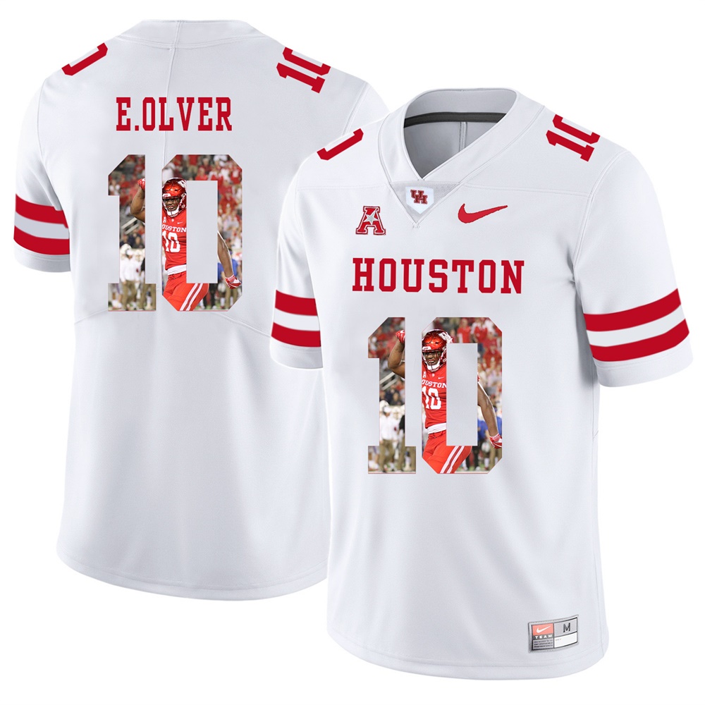 Houston Cougars White Ed Oliver College Football Portrait Jersey