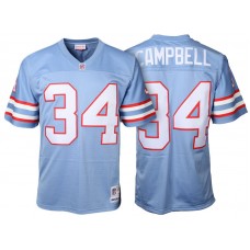 Houston Oilers #34 Earl Campbell Light Blue Retired Player Vintage Replica Jersey
