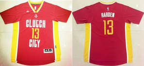 Houston Rockets #13 James Harden Red Pride Clutch City Stitched NBA Jersey