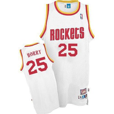 Houston Rockets #25 Robert Horry White Throwback NBA Jersey