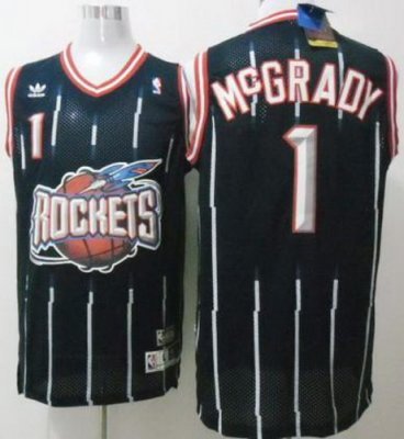 Houston Rockets 1 Tracy McGrady Blue Throwback NBA Jerseys