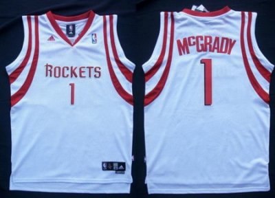 Houston Rockets 1 Tracy McGrady Revolution 30 Swingman White NBA Jersey
