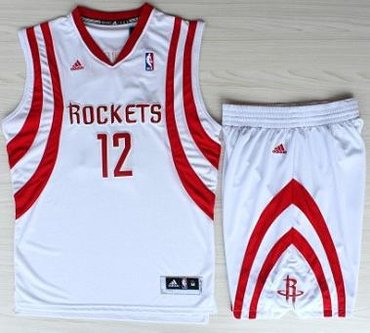 Houston Rockets 12 Dwight Howard White Revolution 30 Swingman NBA Jerseys Shorts Suits