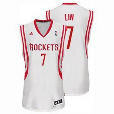 Houston Rockets Jeremy Lin #7 Home Revolution 30 white Jersey