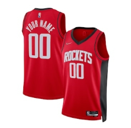 Houston Rockets Nike 2021-22 Diamond Swingman Custom Jersey - Icon Edition - Red