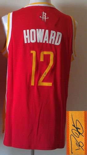 Houston Rockets Revolution 30 Autographed #12 Dwight Howard Red Alternate Stitched NBA Jersey